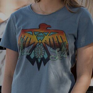🥵 NWT American Bling tshirt blue bedazzled cotton